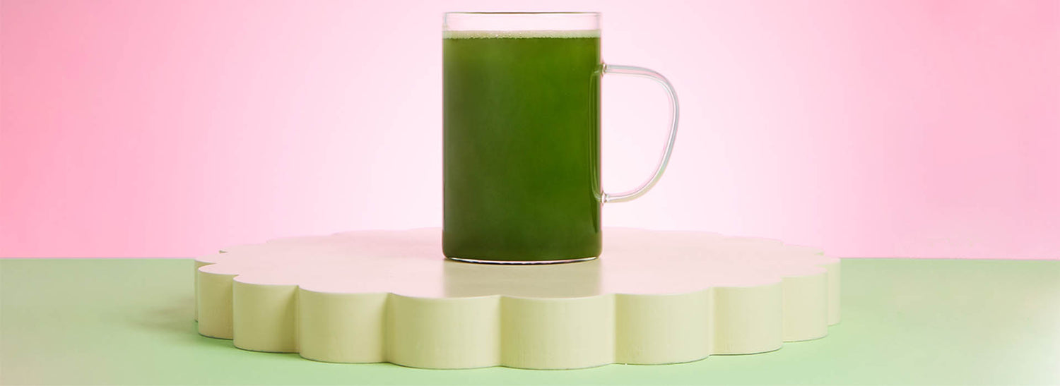 hot cup of pure matcha