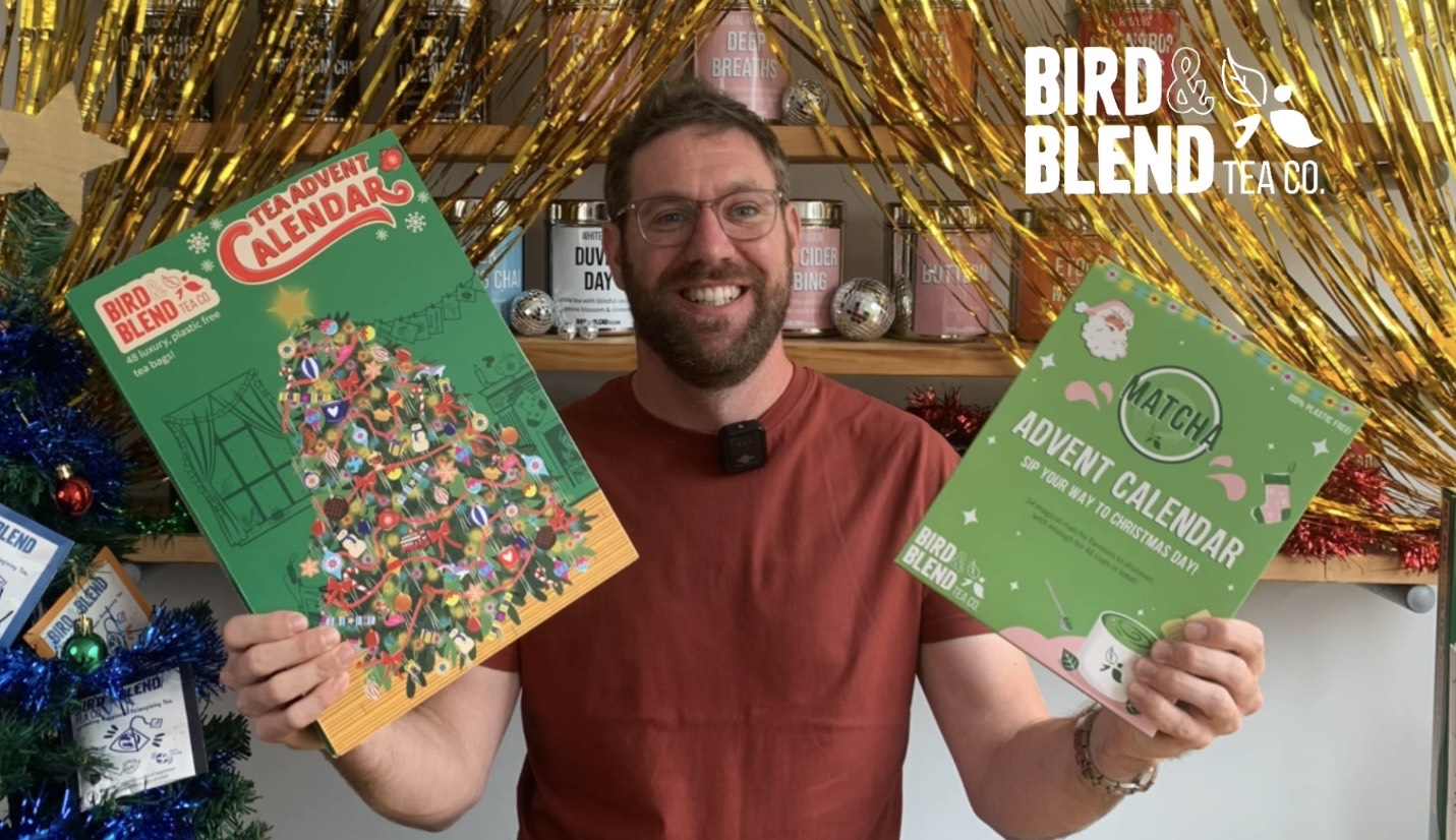 Load video: Mike revealing tea and matcha advent calendars 2024