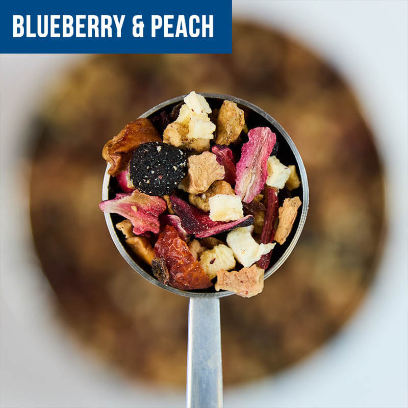 blueberry peach tea spoon