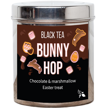 bunny hop tea tin easter