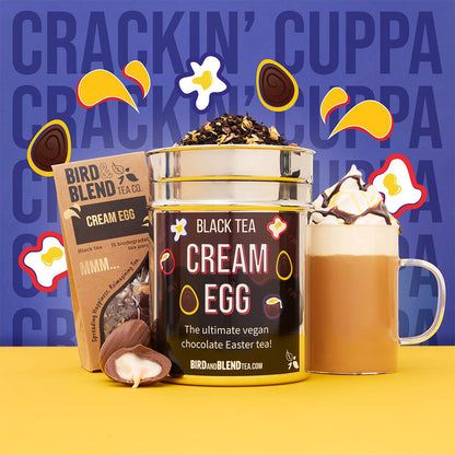 cream egg tea with tea bag gift