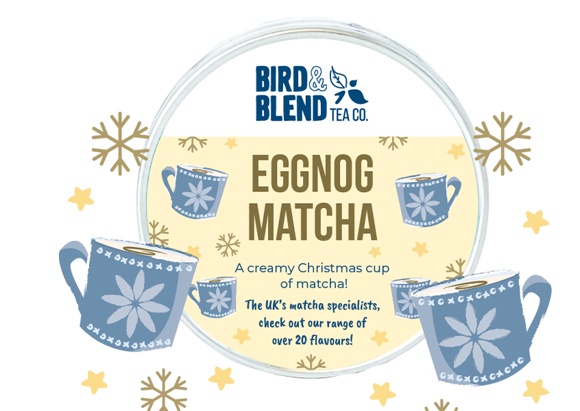 eggnog matcha flavour tin