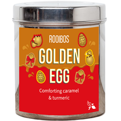 golden egg tea tin easter