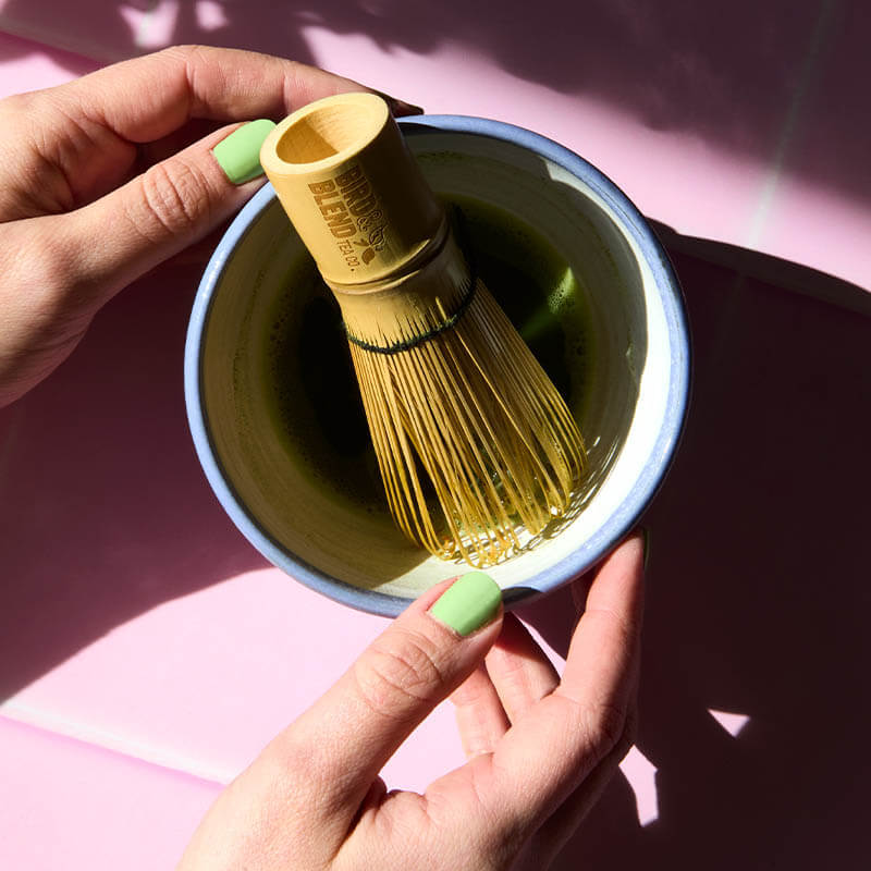 matcha whisk in bowl