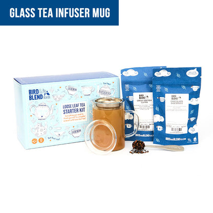 loose leaf tea starter kit glass mug