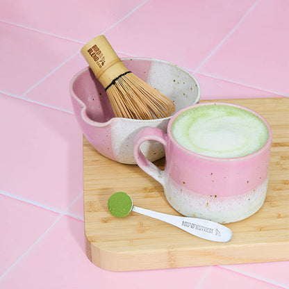 matcha mug and bowl side by side