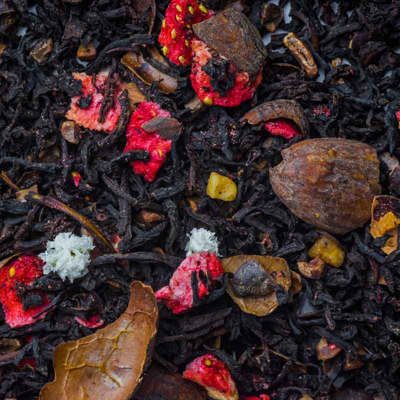 loose leaf tea flat lay